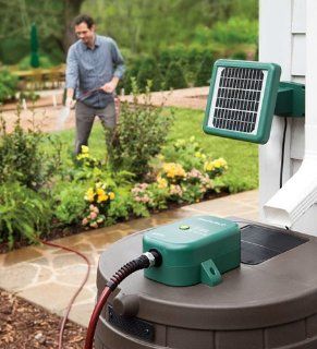 Solar Powered Rain Barrel Water Pump : Patio, Lawn & Garden
