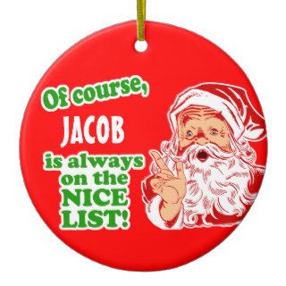 Personalized YOUR NAME Christmas Ornaments