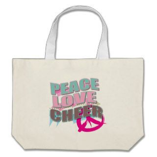 Peace, Love, Cheerleading Gifts Canvas Bag
