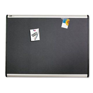 Quartet Prestige Plus Magnetic Fabric Bulletin Board, 3 x 2 Feet, Aluminum Finish, One Board per Order (MB543A) : Office Products