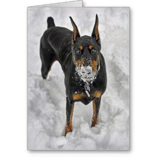 Doberman The Best Joys in Life are Free Card