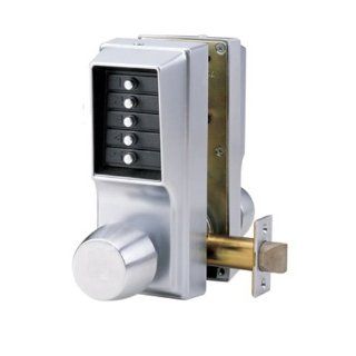 Kaba EE1011/EE1011 26D 41 Cylindrical Push Button Lock With Knob Ent/Egr Nko Us26D, Satin Chrome: Door Lock Replacement Parts: Industrial & Scientific