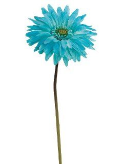 29" Gerbera Daisy Spray Turquoise (Pack of 12) : Artificial Flowers : Patio, Lawn & Garden