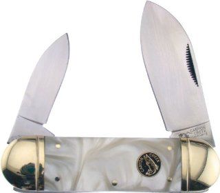 Frost Cutlery & Knives CCK563IP Canyon Creek Sunfish Pocket Knife with Imitation Pearl Handles  Folding Camping Knives  Sports & Outdoors