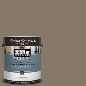 BEHR Premium Plus Ultra 1 Gal. #UL170 22 Native Soil Satin Enamel Exterior Paint 985301