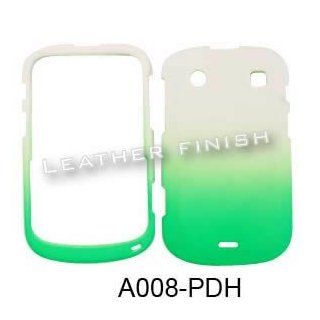 RUBBER COATED HARD CASE FOR BLACKBERRY BOLD 9900 9930 RUBBERIZED TWO COLOR WHITE GREEN: Cell Phones & Accessories