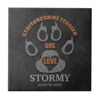 Staffordshire Terrier Dog Breed Memorial Tile