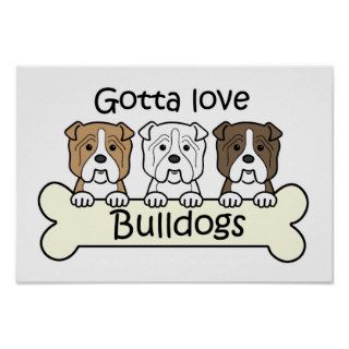 Three Bulldogs Print