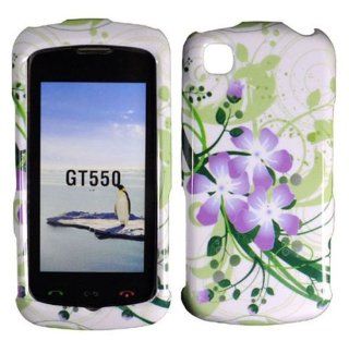 Green Lily Hard Case Cover for LG Encore GT550 Shine Touch KM555: Cell Phones & Accessories