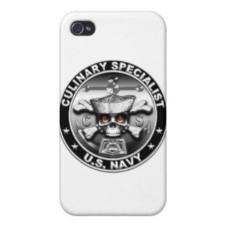 USN Culinary Specialist Skull iPhone 4 Covers