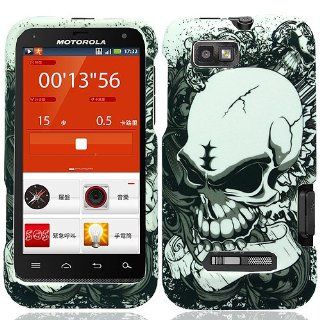 Black White Skull Hard Cover Case for Motorola Defy XT XT556 XT557 XT557D: Cell Phones & Accessories