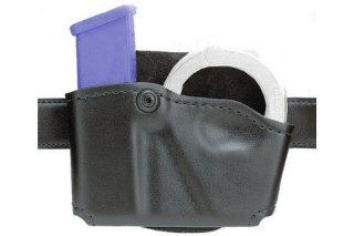 Safariland 573 Government 1911 Open Top Paddle Magazine Pouch with Handcuff Case (STX Basketweave Black, Left Hand) : Gun Magazine Pouches : Sports & Outdoors
