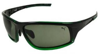 Puma Sunglasses Men's 14703P Rectangular Sunglasses,Green,90 mm: Clothing