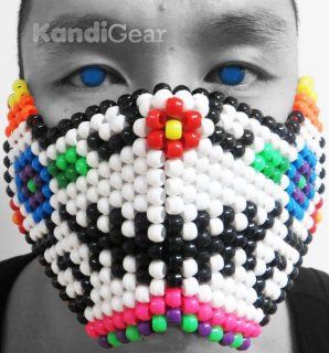 Original Mask From Kandigear   Sugar Skull Kandi Bead Mask, Rave Wear for Music Festivals, Halloween Gear Costume, Plur, Edc, Ultra Musicoften Imitated Never Duplicated, Only From Kandigear 