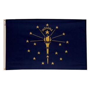 Valley Forge Flag 3 ft. x 5 ft. Nylon Indiana State Flag IN3