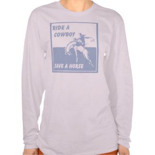 Vintage "Ride a Cowboy Save a Horse" Retro Graphic Shirts