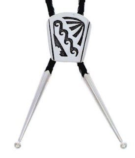 Tommy Singer Navajo Native American Water Waves Bolo Tie RS76260: Jewelry