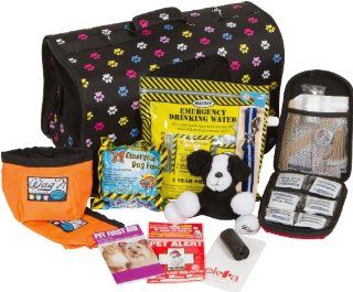 EK4A Dog Emergency Kit and Evacuation Carrier (Deluxe)/Pawprints: Pet Supplies