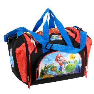 Nintendo Super Mario Galaxy 2 Mini Duffel Bag   Black/Red: Toys & Games