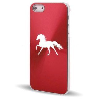 Apple iPhone 5 5S Rose Red 5C587 Aluminum Plated Hard Back Case Cover Horse Cell Phones & Accessories