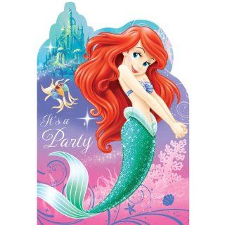 Little Mermaid Invitations (8) Invites Ariel Ocean Girl Birthday Party Supplies: Toys & Games