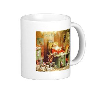 Santa Claus Making His List, Checking It Twice Mug