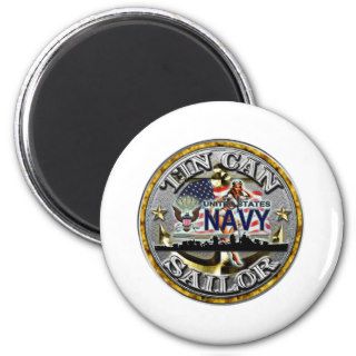 USN Tin Can Sailor Babe Refrigerator Magnet