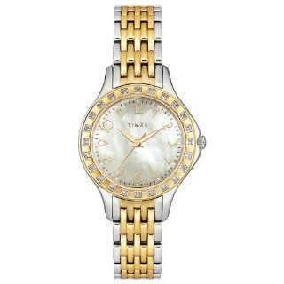 Timex Women's T2M574 Diamond Accented Two Tone Stainless Steel Bracelet Watch: Timex: Watches