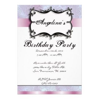 CUTE Sweet Elegance Birthday Party Personalized Invitation