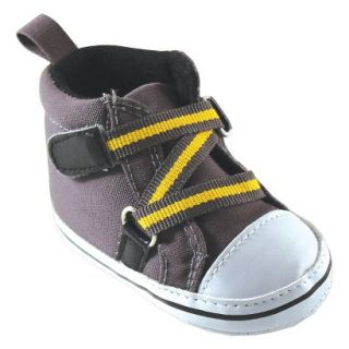 Luvable Friends Infant Boys Zig Zag Hi Top Sneaker   Gray 6 12 M
