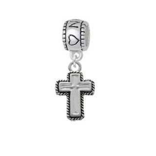Silver Cross with Rope Border I Love Nursing Charm Bead: Delight Jewelry: Jewelry