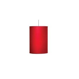 Delancey 4 Light Mini Drum Pendant Finish / Shade / Bulb Type / Volts: Satin Nickel / Red / Fluorescent / 120   Ceiling Pendant Fixtures  