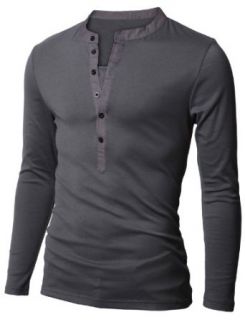 Doublju Mens Long Sleeve Slim Fit Henley Shirts at  Mens Clothing store: