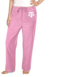 Texas A&M Logo Pink Scrubs Pants Bottoms Aggies Ladies: Clothing