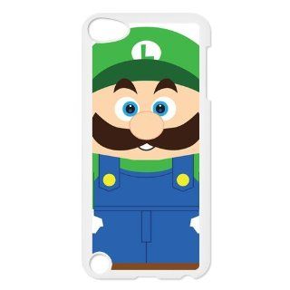 Funny Cartoons Anime Nintendo Game Super Mario Bros Luigi Personalized Ipod Touch 5th Hard Plastic Case Cover : MP3 Players & Accessories