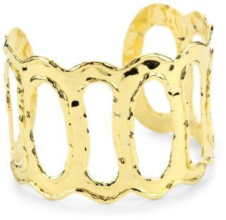 Devon Leigh 18k Gold Dipped Open Cuff Cuff Bracelets Jewelry
