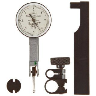 Brown & Sharpe 599 7032 3 Dial Test Indicator Set, Top Mounted, M1.4x0.3 Thread, White Dial, 0 4 0 Reading, 1" Dial Dia., 0 0.008" Range, 0.0001" Graduation, +/ 0.0001" Accuracy: Best Test Indicator: Industrial & Scientific