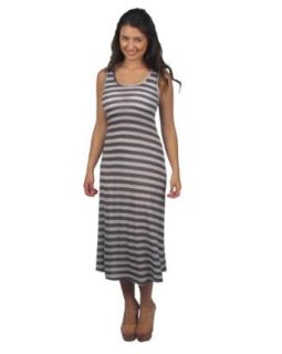 599fashion Midi sleeveless casual striped dress at  Womens Clothing store