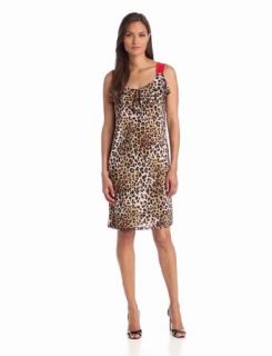 Tiana B Women's Ruffle Front Dress, Leopard, Small at  Womens Clothing store