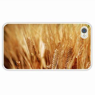 Custom Make Iphone 4 4S Macro Ears Of Corn Grass Dry Of Innervation Present White Cellphone Skin For Girl: Cell Phones & Accessories
