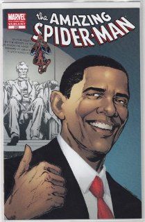 Marvel Comics #583 5th Printing Variant Barack Obama Presidential the Amazing Spider man Spiderman Comic Book with Backerboard in Bag  Other Products  
