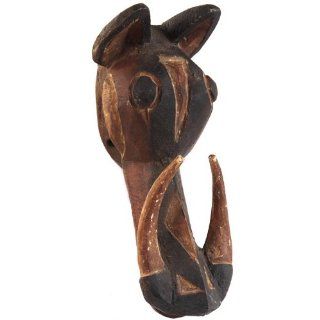 Fair Trade Burkina Faso African Bwa Warthog Mask 8 10" Tall   Decorative Masks