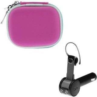 LG HBM 585 Wireless Silm Bluetooth Headset + GTMax Hot Pink Bluetooth Carrying Pouch Case for LG, Nokia, Sanyo, HTC, Google, T Mobile, Motorola, Samsung, Android, iPhone, Blackberry and Windows Smartphones: Cell Phones & Accessories