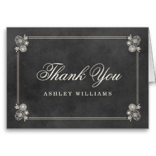 Thank You Folded Cards  Vintage Chalkboard