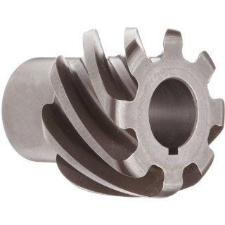 Boston Gear HS608R Plain Helical Gear, 45 Degree Helix, 14.5 Degree Pressure Angle, 0.625 Bore, 6 Pitch, 8 Teeth, Steel, RH: Industrial & Scientific