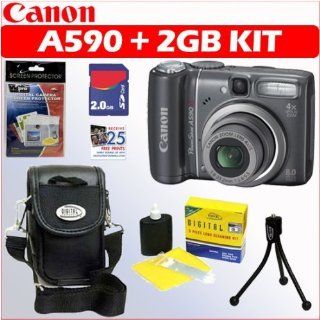 Canon PowerShot A590IS 8.0MP Digital Camera + 2GB Accessory Kit : Camera & Photo