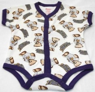 LSU Tigers Baby / Infant Teddy Bear Onesie 6/9 Months : Infant And Toddler Sports Fan Apparel : Sports & Outdoors