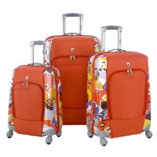 Olympia Luggage Springfield 3 Piece Hybrid Set, Orange, One Size Clothing
