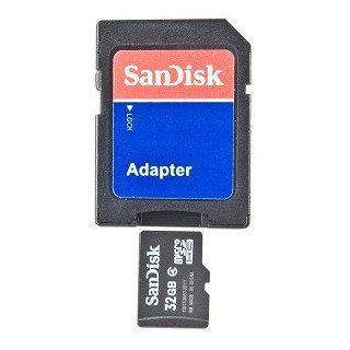 SanDisk 32GB Class 4 microSDHC Memory Card w/SD Adapter: Computers & Accessories
