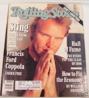 "STING" issue of ROLLING STONE MAGAZINE # 597===FEBRUARY 7TH, 1991: ROLLING STONE: Books